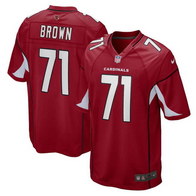 mens nike andrew brown cardinal arizona cardinals game player jersey